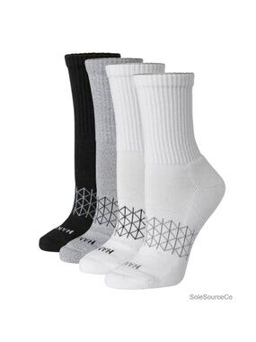 Women's Cotton Blend Cushioned Crew Socks 4-Pack Moisture Wicking Athletic